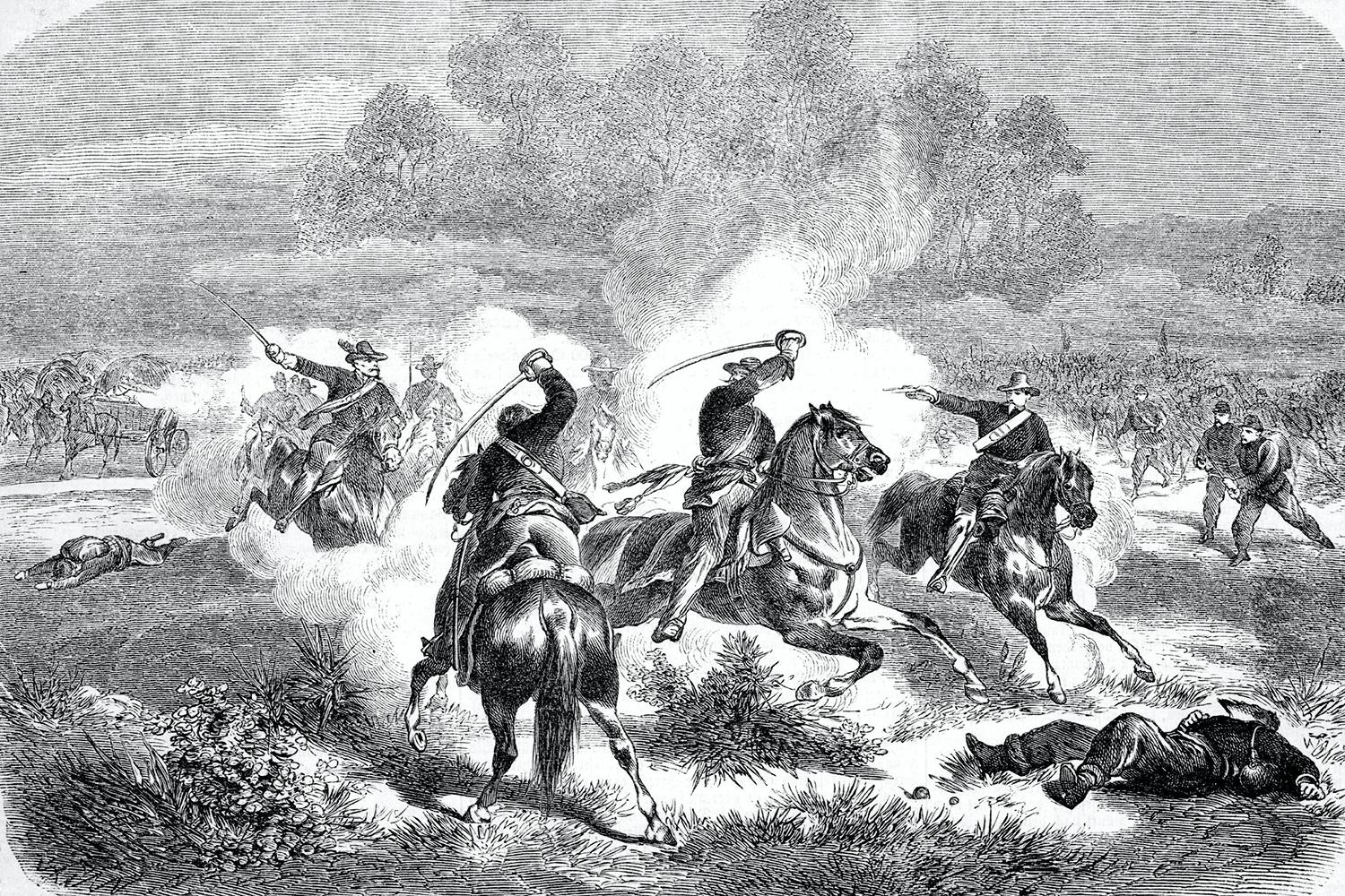 slaget vid pea ridge 1862 franz sigel amerikanska inbordeskriget Amerikanska inbördeskriget - slaget vid Pea Ridge 1862.